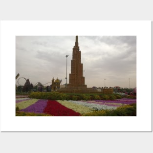 Burj Khalife Miracle Garden Posters and Art